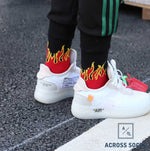 Kicks On Fire Premium Socks Bred/red Flames / One Size Fits All Socks