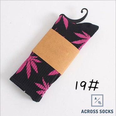 Maple Leaf Premium Cotton Socks Black/pink / One Size Socks