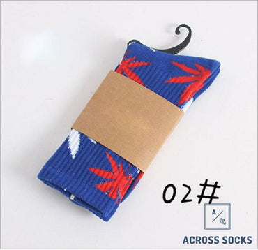 Maple Leaf Premium Cotton Socks Blue/red/white / One Size Socks
