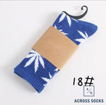 Maple Leaf Premium Cotton Socks Blue/white / One Size Socks