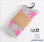 Maple Leaf Premium Cotton Socks Grey/pink / One Size Socks