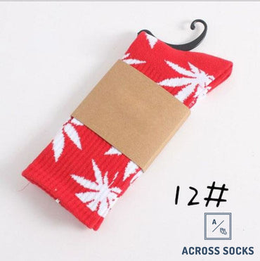 Maple Leaf Premium Cotton Socks Red/white / One Size Socks